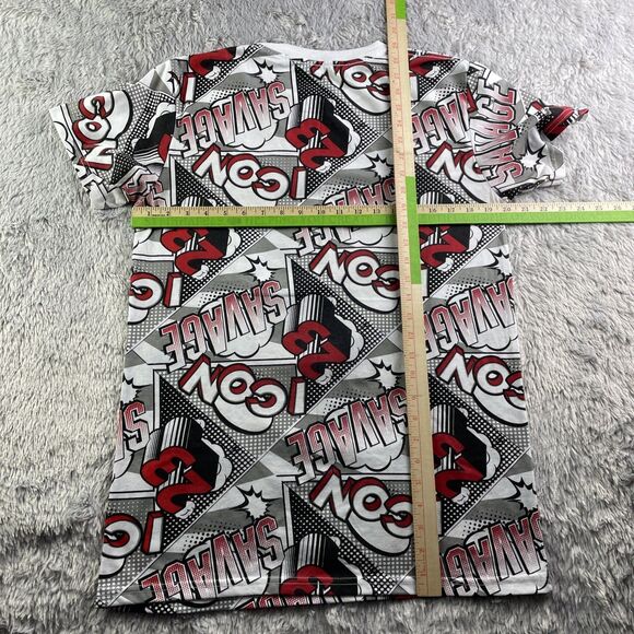 Launder Bear Shirt Mens Medium White Red Black Teddy Icon 23 Savage AOP - Picture 8 of 9